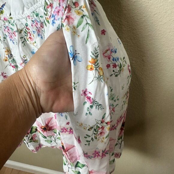 NWT New Cupshe Floral Print Tie Waist Mini Dress Size Medium w Pockets! Coverup - Picture 12 of 15